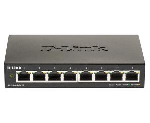 D-Link DGS-1100-08V2 Managed L2 Gigabit Ethernet (10/100/1000) Schwarz