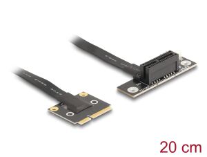 DELOCK Adapter Mini PCIe St > PCIe 3.0 x1 Bu 90° gew. 20cm