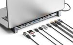 Manhattan 190398 laptop-dockingstation & portreplikator Kabelgebunden USB 3.2 Gen 1 (3.1 Gen 1) Type-C Grau