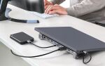 Manhattan 190398 laptop-dockingstation & portreplikator Kabelgebunden USB 3.2 Gen 1 (3.1 Gen 1) Type-C Grau
