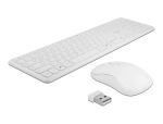 DELOCK USB Tastatur und Maus Set 2,4 GHz kabellos weiß