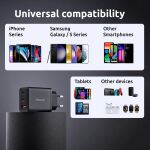 Intenso Power Adapter W65ACC, USB Netzteil mit 1 USB-A und 2 USB-C Anschlüssen, schwarz