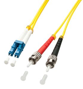Lindy 2m LC/ST InfiniBand/Glasfaserkabel Mehrfarbig, Gelb