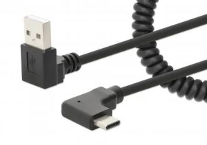 Manhattan 356220 USB Kabel 1 m USB A USB C Schwarz
