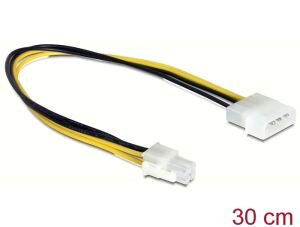Stromkabel Delock P4 4pol -> Molex 4Pin St/St 0.30m
