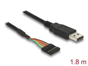 DELOCK USB Kabel TTL 6Pin Pinheader -> A Bu/St 1.80m (3,3V)