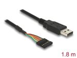 DELOCK USB Kabel TTL 6Pin Pinheader -> A Bu/St 1.80m (3,3V)
