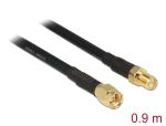 DELOCK HF Adapter SMA -> SMA 0,9m CFD200 low loss Bu/Bu