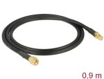 DELOCK HF Adapter SMA -> SMA 0,9m CFD200 low loss Bu/Bu