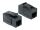 DELOCK Keystone RJ45 Buchse > Buchse Cat.6A UTP schwarz