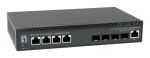 LevelOne 8-Port L3 Managed 10-Gigabit-Switch, 4 × 1G/2.5G/5G/10G RJ45, 4 × 1G/2.5G/10G SFP+ Uplinks