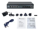 LevelOne 8-Port L3 Managed 10-Gigabit-Switch, 4 × 1G/2.5G/5G/10G RJ45, 4 × 1G/2.5G/10G SFP+ Uplinks