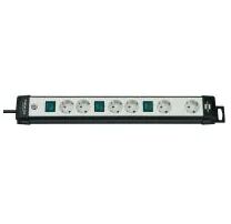 Brennenstuhl 1951560600 Verlängerungskabel 3 m 6 AC-Ausgänge Schwarz, Grau