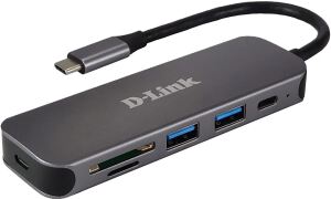D-Link DUB-2325 laptop-dockingstation & portreplikator USB Typ-C Grau