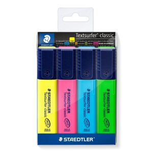 Staedtler Textsurfer classic 364 Marker 4 Stück(e) Meißel Blau, Grün, Pink, Gelb