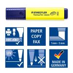 Staedtler Textsurfer classic 364 Marker 4 Stück(e) Meißel Blau, Grün, Pink, Gelb