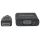 Manhattan HDMI auf VGA-Konverter, HDMI-Stecker auf VGA-Buchse, optionaler USB Micro-B-Stromport, schwarz, Polybag-Verpackung