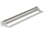 DELOCK Patchpanel 1HE 24 Keystone Ports grau