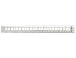 DELOCK Patchpanel 1HE 24 Keystone Ports grau