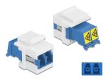 DeLOCK Keystone Modul LC Duplex Buchse zu LC Duplex Buchse mit Laserschutzklappe innen