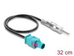 DELOCK Antennenkabel FAKRA Z-St > DIN-St RG-174 32cm sw