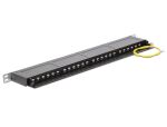 DELOCK 19" Patchpanel 24-Port Cat6 0.5 HE schwarz