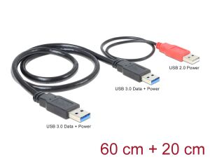 DELOCK USB-A 3.0 Stecker + USB-A Stecker > USB-A 3.0 Stecker
