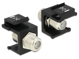 DELOCK Keystone F-Buchse schwarz