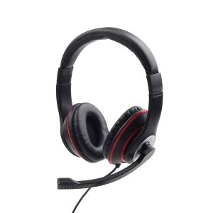 Gembird MHS-03-BKRD Kopfhörer & Headset Kabelgebunden Kopfband Gaming Schwarz, Rot