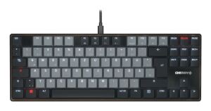 CHERRY KC 500 MX LP TKL Tastatur Heimbüro USB QWERTZ Deutsch Schwarz, Grau