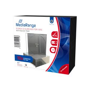 MediaRange BOX32 CD-Hülle DVD-Hülle 1 Disks Schwarz, Transparent