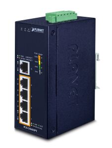 PLANET IGS-504HPT Netzwerk-Switch Unmanaged L2 Gigabit Ethernet (10/100/1000) Power over Ethernet (PoE) Blau