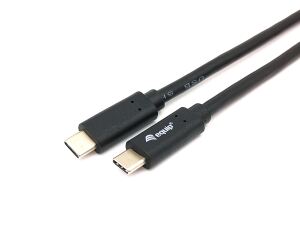 Equip USB 3.2 Gen 1 C auf C Kabel, M/M, 0.5m, PD 60W, 5Gbps, Schwarz