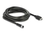 DELOCK M12 Kabel A-kodiert 17Pin Buchse zu HDMI Stecker 3m