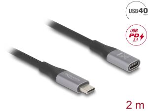 DELOCK USB 40 Gbps Verlängerungskabel USB Type-C St > Bu 2m