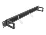 DELOCK 19" Kabelmanagement Bürstenleiste 2 Bügel 1 HE schw.