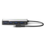 ALOGIC UCFUUA-SGR Schnittstellen-Hub USB 3.2 Gen 1 (3.1 Gen 1) Type-C 5000 Mbit/s Schwarz, Silber