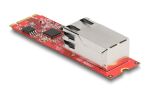 DeLOCK Konverter M.2 Key B+M Stecker zu 1 x RJ45 2,5 Gigabit LAN Port horizontal