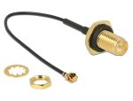 DeLOCK 89584 Koaxialkabel RP-SMA MHF Schwarz, Gold