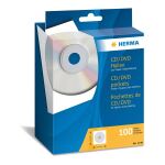 HERMA CD/DVD-Papierhüllen weiß mit Klebefläche 100 St