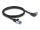 DeLOCK RJ45 Netzwerkkabel Cat.6A S/FTP gerade / links gewinkelt 1 m schwarz