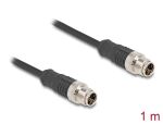 DELOCK M12 Kabel X-kodiert 8 Pin Stecker zu Stecker PVC 1 m