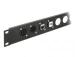 DELOCK Keystone Halterung 1 Port D-Typ XLR schwarz