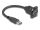 DeLOCK D-Typ USB 5 Gbps Kabel Typ-A Stecker zu Typ-A Buchse schwarz 20 cm