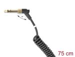 DELOCK Spiralkabel Klinke 3 Pin 3,5mm St. zu St. gew.75cm