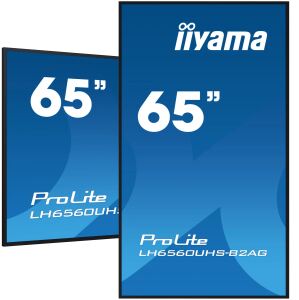 iiyama LH6560UHS-B2AG Signage-Display Digitale A-Platine 163,8 cm (64.5") LED WLAN 500 cd/m² 4K Ultra HD Schwarz Eingebauter Prozessor Android 11 24/7