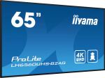 iiyama LH6560UHS-B2AG Signage-Display Digitale A-Platine 163,8 cm (64.5") LED WLAN 500 cd/m² 4K Ultra HD Schwarz Eingebauter Prozessor Android 11 24/7