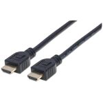 Manhattan High Speed HDMI-Kabel mit Ethernet-Kanal, CL3-zertifiziert für Wandinstallationen, HEC, ARC, 3D, 4K@60Hz, CL3, HDMI-Stecker auf HDMI-Stecker, geschirmt, schwarz, 5 m