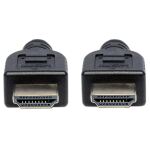 Manhattan High Speed HDMI-Kabel mit Ethernet-Kanal, CL3-zertifiziert für Wandinstallationen, HEC, ARC, 3D, 4K@60Hz, CL3, HDMI-Stecker auf HDMI-Stecker, geschirmt, schwarz, 5 m