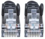 Intellinet Netzwerkkabel mit Cat6a-Stecker und Cat7-Rohkabel, S/FTP, 100% Kupfer, LS0H, 1 m, schwarz